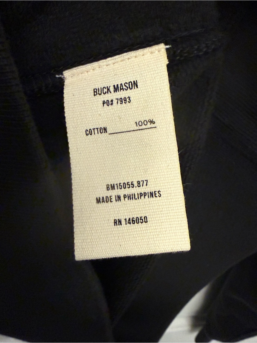 Buck Mason NWT Welterweight Quarter-Zip Sweatshirt in “Black Sunfade” - Picture 7 of 11